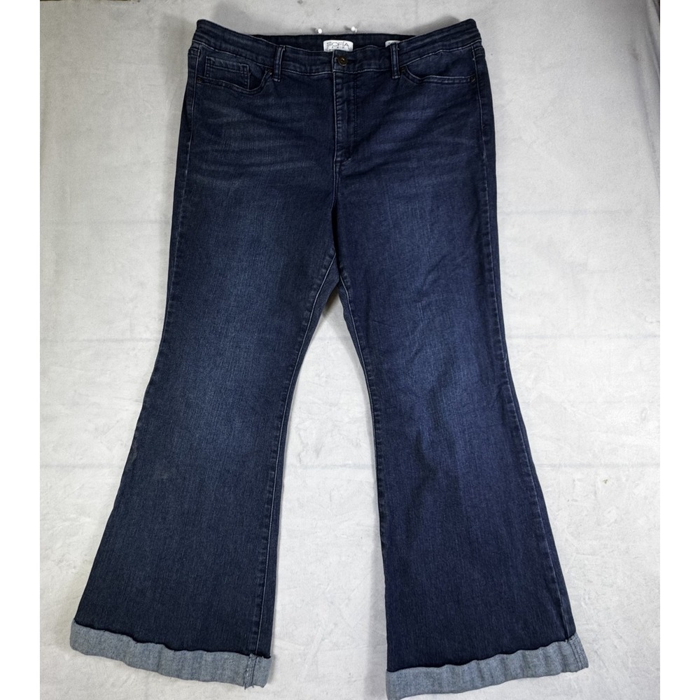Sofia Jeans by Sofia‎ Vergara Womens Melisa Flare Jeans Blue Denim Outdoor 18S